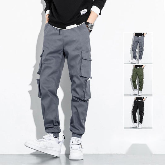 Autumn And Winter M-8 Xl Overalls Men's Loose-Fitting Pants