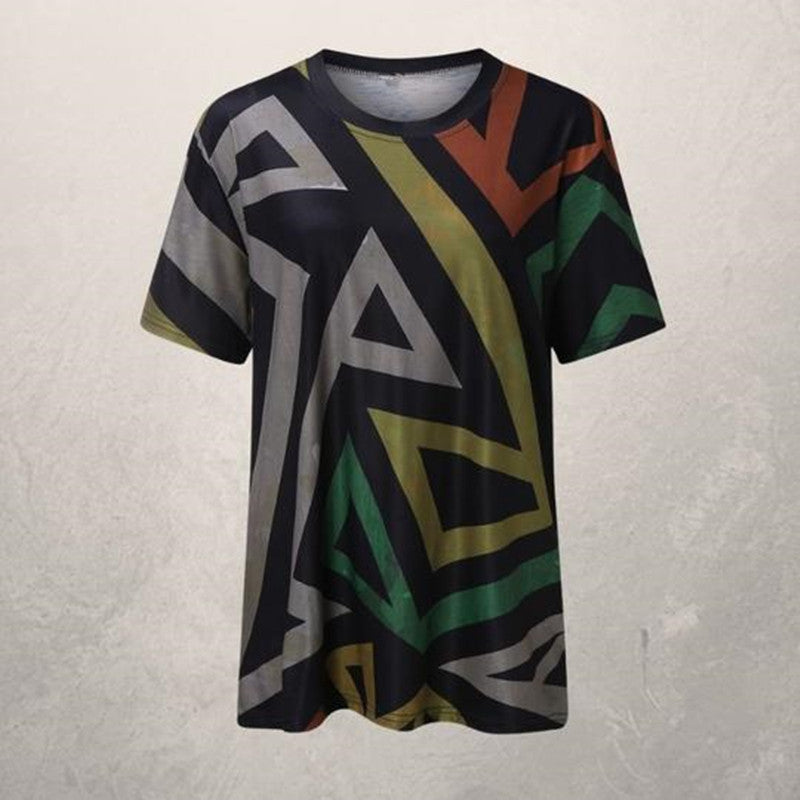 Men's New Fashion Print Simple T-shirt