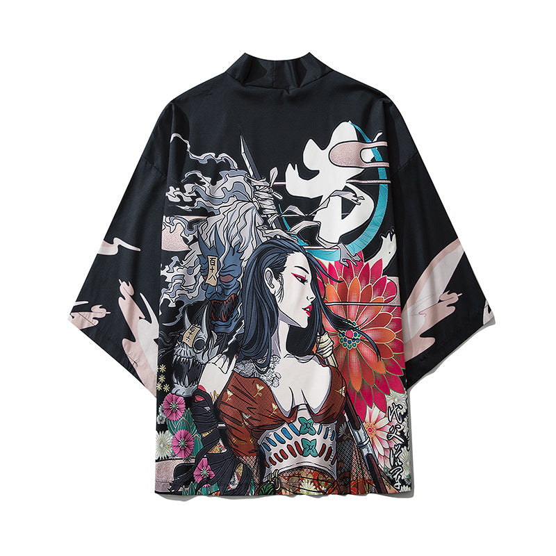 Printed Kimono Sleeve Shirt