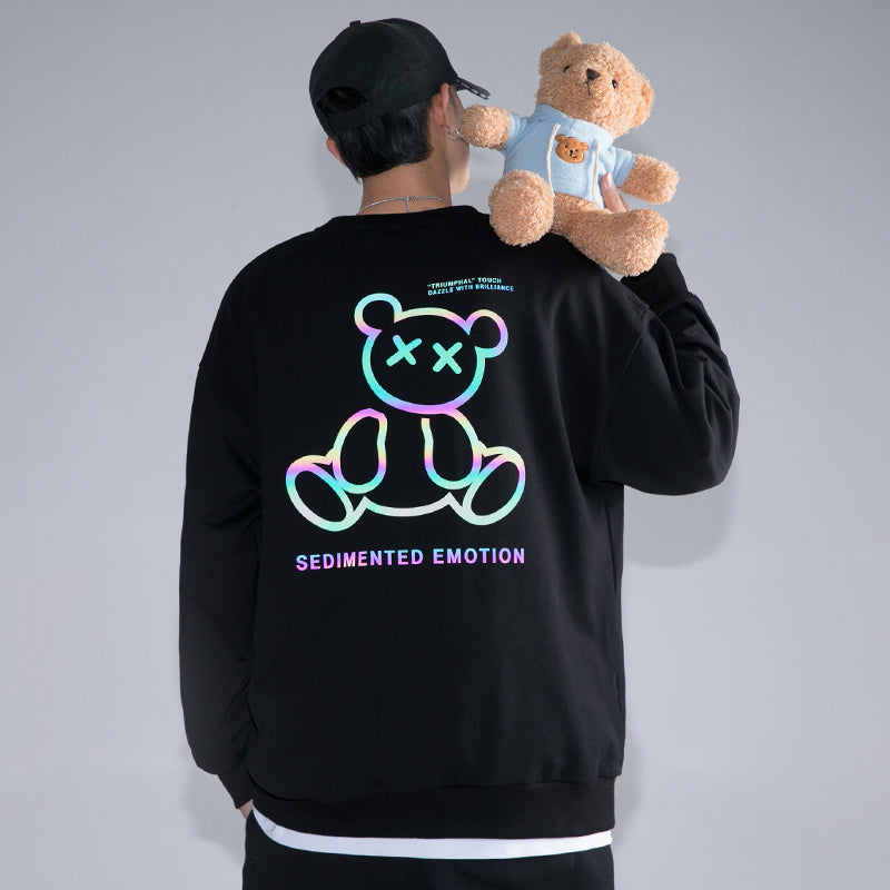Trendy Luminous Autumn Loose Long-sleeved Sweater Men