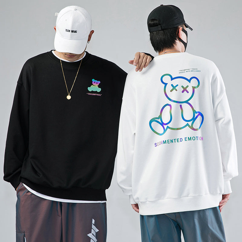 Trendy Luminous Autumn Loose Long-sleeved Sweater Men