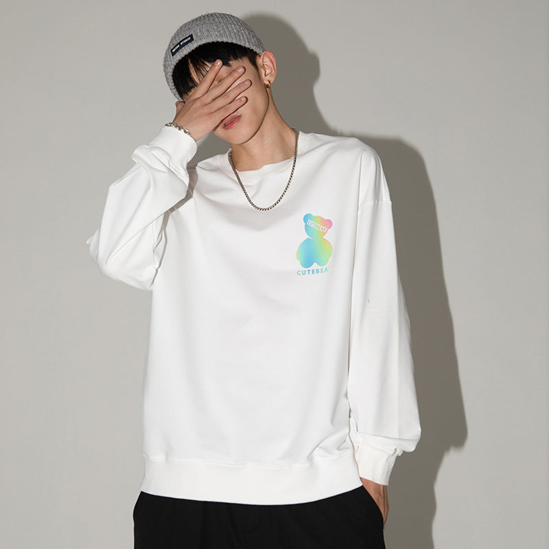 Trendy Luminous Autumn Loose Long-sleeved Sweater Men
