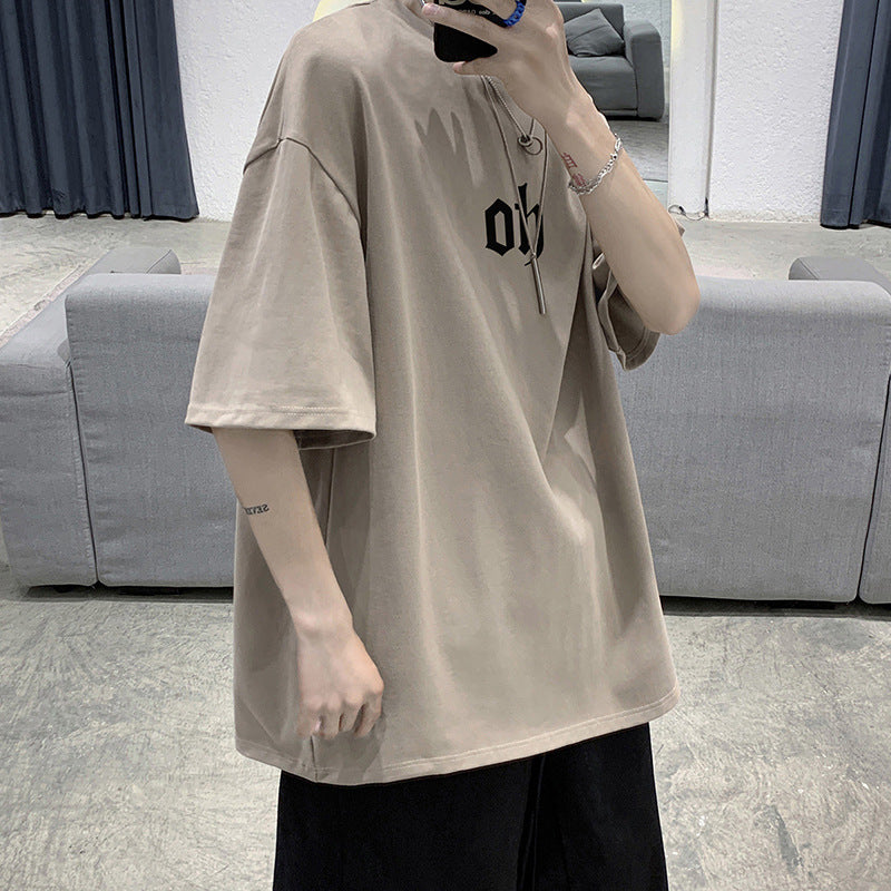Men's Summer Plus Size Loose And Simple Top T-shirt