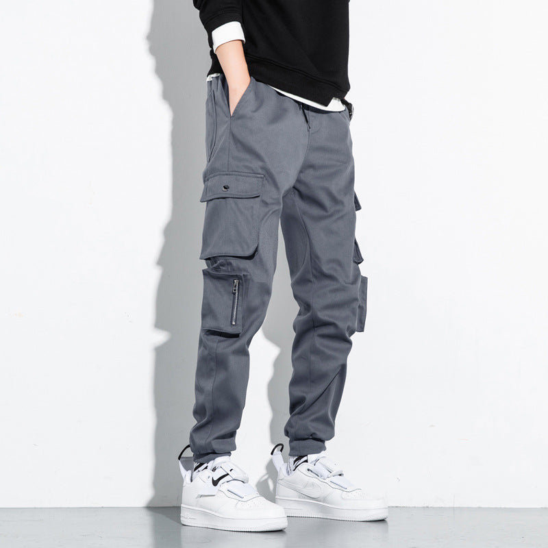 Autumn And Winter M-8 Xl Overalls Men's Loose-Fitting Pants