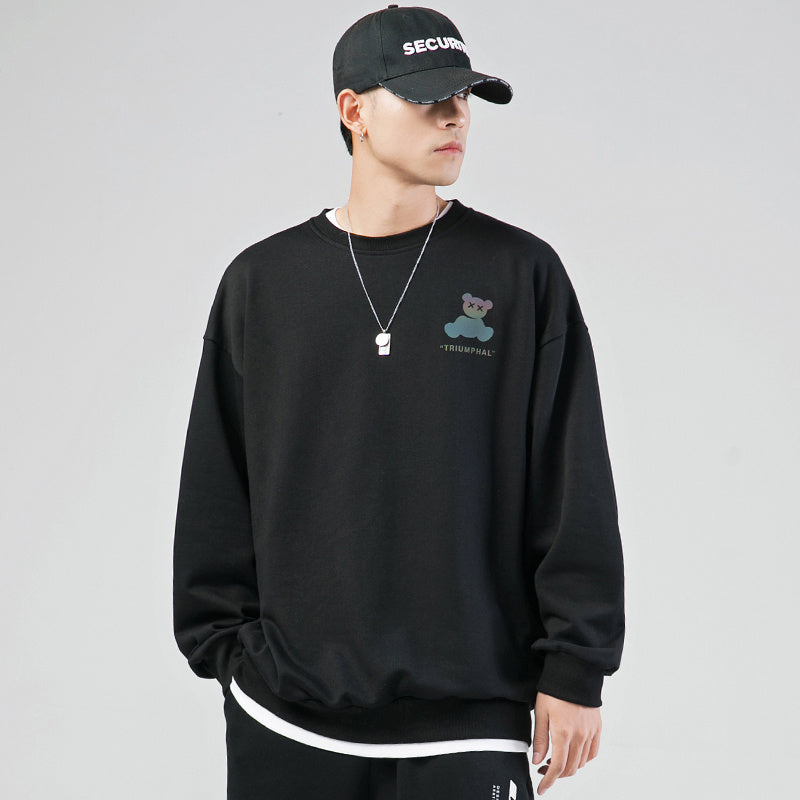 Trendy Luminous Autumn Loose Long-sleeved Sweater Men