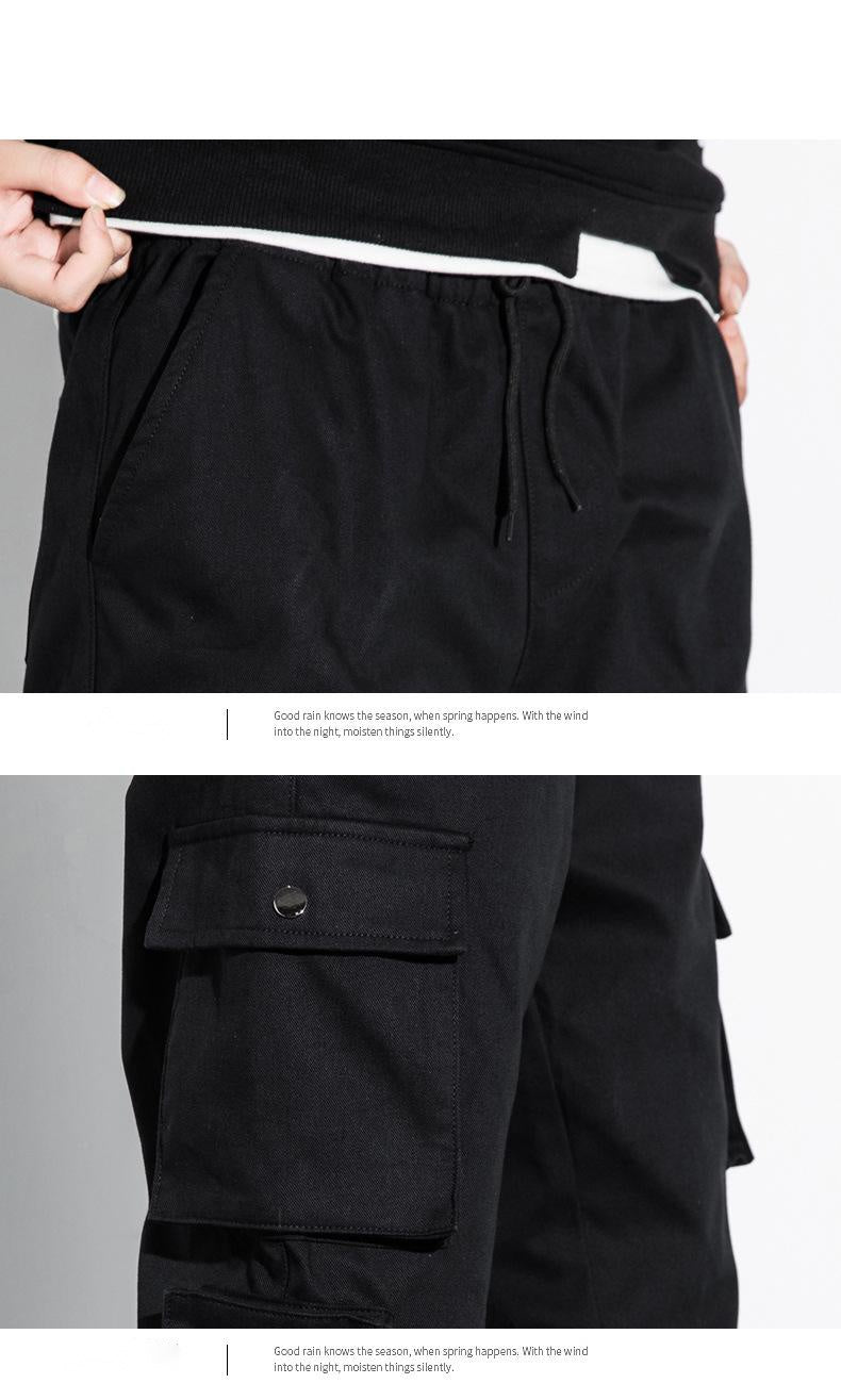 Autumn And Winter M-8 Xl Overalls Men's Loose-Fitting Pants
