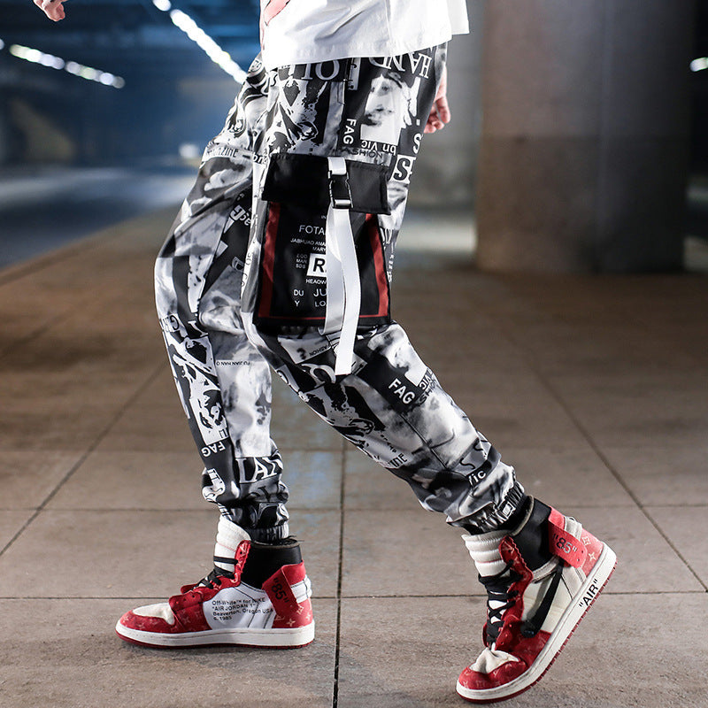 Spring And Summer Hip-hop Pants Boys Nine-point Trend Ins Overalls Men's Tide Brand Harem Pants