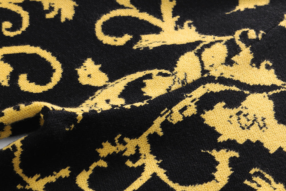 Round Neck Pullover Slim-fit Cashmere Sweater Warm Gold