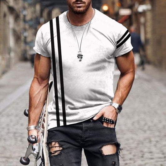 Men's Pattern Art Design Short-sleeved Shirt