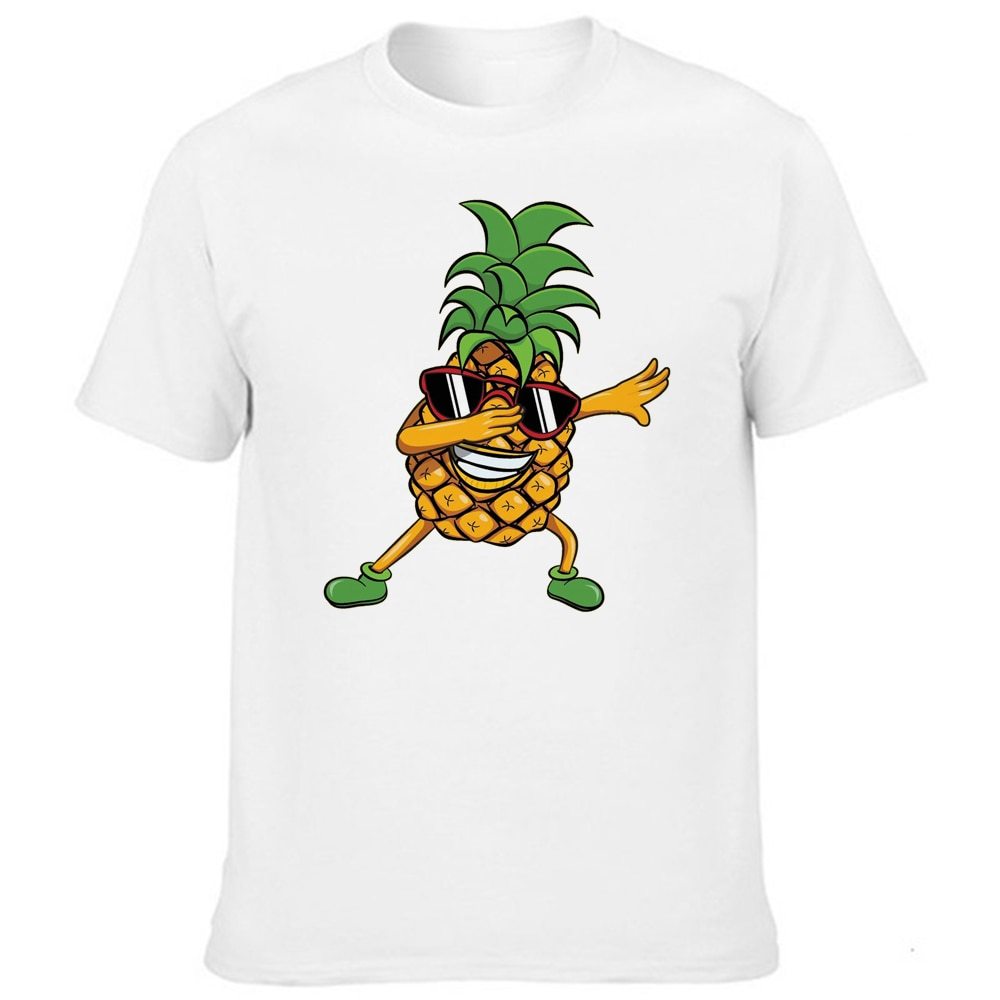 Pineapple Casual Short-Sleeved T-Shirt Men And Women With Round Neck Pullover Short Sleeves