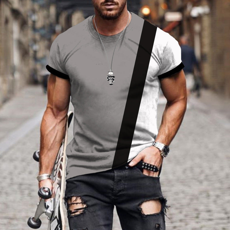 Men's Pattern Art Design Short-sleeved Shirt